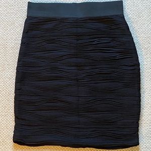 H&M Textured Black Bodycon  Mini Skirt - XS